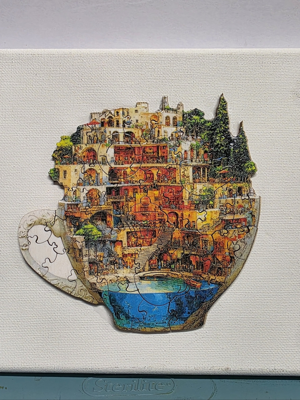 Handcrafted Ceramic Teacup Wall Art Puzxle